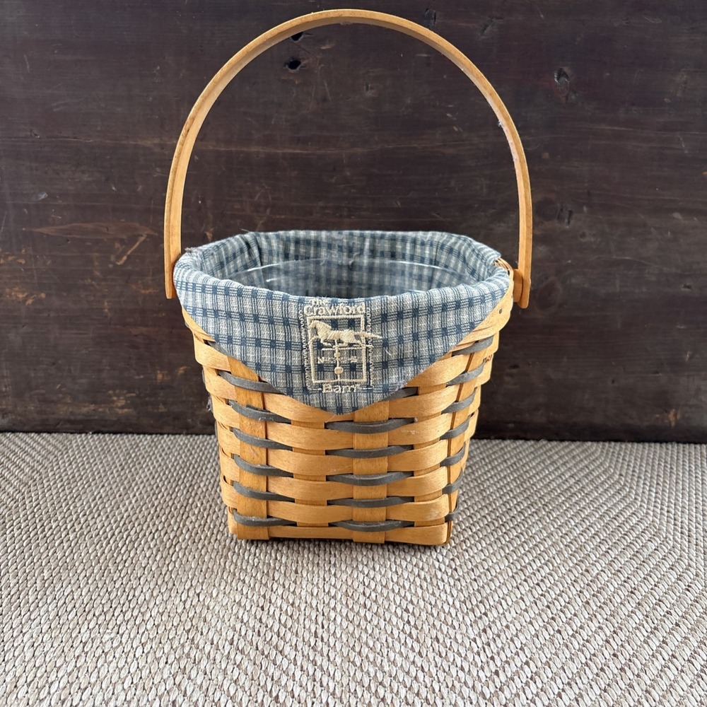 Longaberger Basket The Crawford Barn September 1998 With Liner & Protector